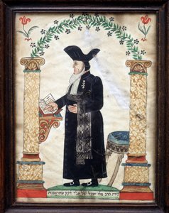 Rappresentazione di un rabbino (litografia a colori)