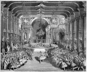 Rappresentazione di un balletto: il Casinò di Messina, scenografia del primo atto di 