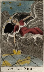 Rappresentazione della Notte (Nyx), dea dell