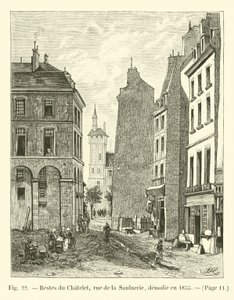 Resti del Chatelet, rue de la Saulnerie, demolito nel 1855 da French School