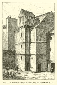 Resti del collegio di Fortet, rue des Sept-Voies, n. 27 da French School