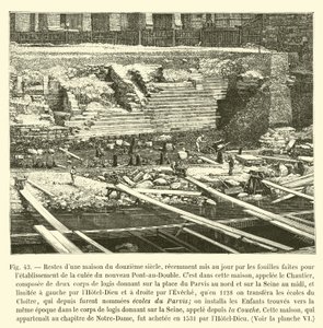Resti di una casa del dodicesimo secolo, recentemente scoperti dagli scavi fatti per l