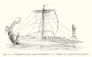 Restituzione di una nave normanna, XI secolo; secondo l