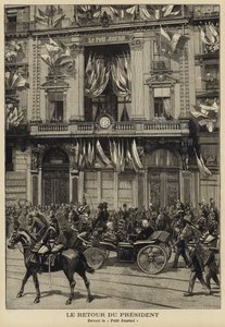 Ritorno del Presidente francese Félix Faure dalla sua visita in Russia, 1897 da French School