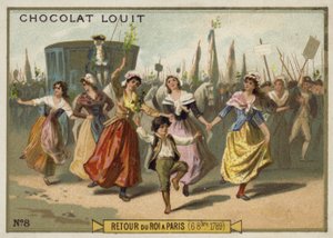 Ritorno del Re Luigi XVI a Parigi, Rivoluzione Francese, 6 ottobre 1789 da French School