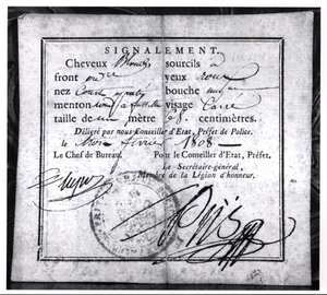 Retro di una carta di sicurezza, 1808