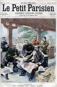 Rivolta dei Boxer: Un consiglio dei capi alleati (francese, russo, americano, inglese, giapponese) - in "Le Petit Parisien"