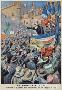 Rivolta dei vigneti nel sud della Francia nel 1907 (stampa) da French School