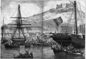 Risorgimento, Napoli, 21 ottobre 1860: voto della marina sull