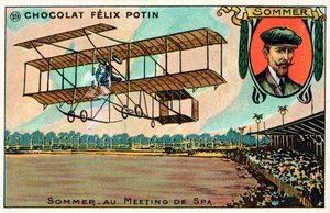 Roger Sommer in volo al Meeting di Aviazione di Spa, Belgio da French School