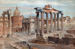 Foro Romano (acquerello, circa 1900) da French School