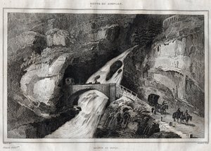 Route du Simplon - Incisione da 