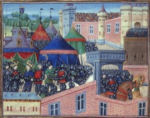 I re di Francia e Sicilia con i loro eserciti davanti a Metz, da 