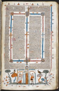 Il pittore e il diavolo, dai Decretali di Gregorio IX con gloss di Bernardo di Parma (i 