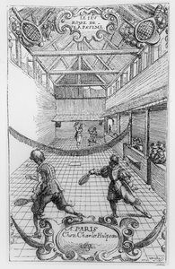 Tennis reale, frontespizio da Jeu Royal de la Paume, 1632