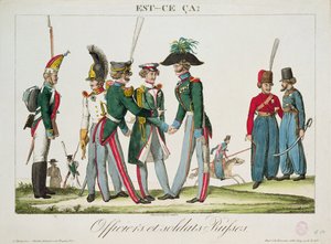 Ufficiali e soldati russi, 1815 da French School