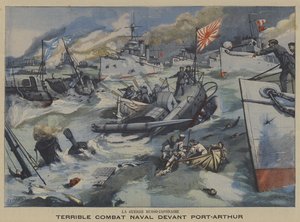 Guerra russo-giapponese: battaglia navale al largo di Port Arthur da French School