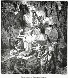 Sacrificio agli dei pagani, c.1890 da French School