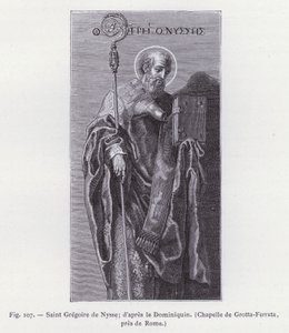 San Gregorio di Nissa; secondo il Domenichino, Cappella di Grotta-Ferrata, vicino a Roma (incisione) da French School