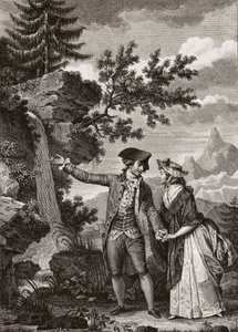 Saint Preux e Julie, incisione del 1793 per 