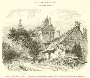 Salone del 1850-51, Villaggio e castello di Menetou-Couture da French School
