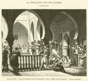 Salone del 1870, Festa di fidanzamento in una famiglia ebrea, a Orano da French School