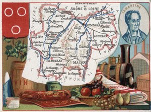 Saone et Loire (Saone-et-Loire, 71), Borgogna, Francia. Ritratto di Alphonse de Lamartine (Alphonse Marie Louis de Prat de Lamartine)