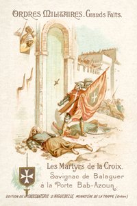Savignac de Balaguer, portabandiera dei Cavalieri di Malta, davanti alla Porta di Bab-Azoun, Algeri da French School