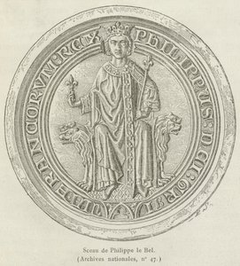 Sigillo di Filippo il Bello (incisione) da French School