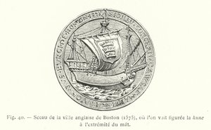 Sigillo della città inglese di Boston da French School