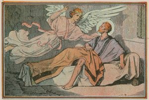 Scena dalla vita di Gesù (incisione colorata) da French School