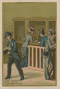 Scena in una banca da French School