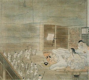Scena di delirio, copia di un kakemono del XII secolo attribuito a Mitsunaga Fujiwara, da 