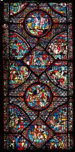 Scene della vita di Carlo Magno (747-814) dal deambulatorio, c.1215-25 da French School