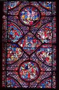 Scene della vita di Carlo Magno (747-814) dal deambulatorio, c.1215-25 da French School