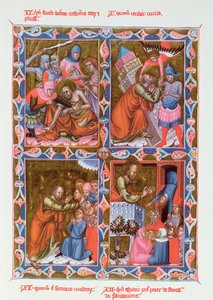 Scene dalla vita di San Paolo, facsimile di un manoscritto del XV secolo del Legendaire des Anjou-Hongrie, scuola di Bologna da French School