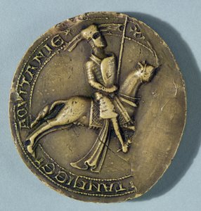 Sigillo di Arturo I (1187-1203) Duca di Bretagna da French School