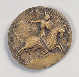 Sigillo di Jean IV il Valoroso (1341-99) Duca di Bretagna da French School