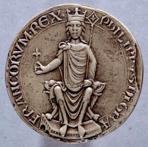 Sigillo del re Filippo II detto Filippo Augusto (1165-1223) da French School