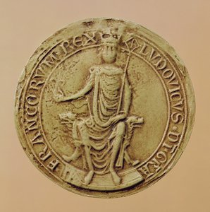 Sigillo di Luigi VIII (1187-1226) (cera) da French School