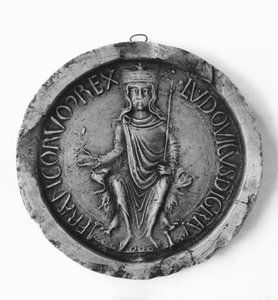 Sigillo di Luigi VII (1120-80) 1175 da French School