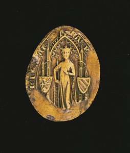 Sigillo di Margherita di Borgogna (1290-1315) 1311 (cera) da French School