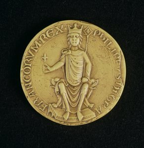 Sigillo di Filippo II Augusto, 1198 da French School