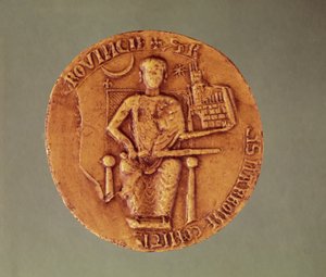 Sigillo di Raimondo VI (1156-1222) Conte di Tolosa, 1204 da French School
