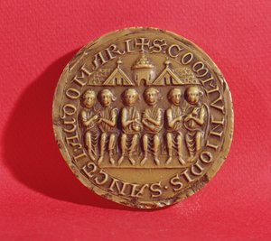 Sigillo della città di Saint Omer che raffigura gli scabini da French School