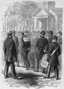 Guerra di Secessione (1861-1865) o Guerra Civile Americana: punizione di un soldato dell