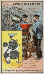 Separazione del minerale usando un elettromagnete