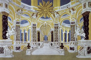 Scenografia per Il flauto magico di Wolfgang Amadeus Mozart (1756-91)