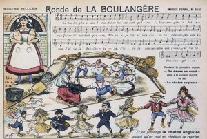 Spartito per la canzone popolare “Ronde de la boulangère” - immagine di Epinal, Pellerin da French School