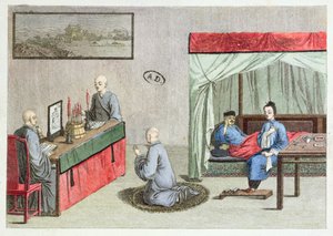 Malattia, da una stampa cinese originale, 1810
